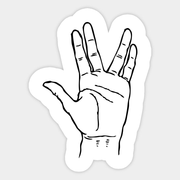 Live Long and Prosper Sticker by richardsimpsonart